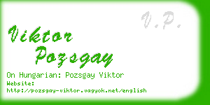 viktor pozsgay business card